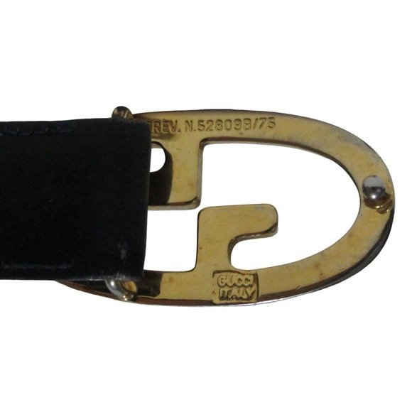 Gucci Navy Guccissima Leather Belt w a Two-tone GG Buckle - Picture 16 of 16